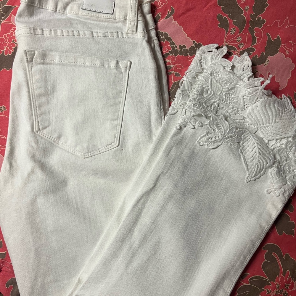 dear john white lace flare jeans sz 2/26